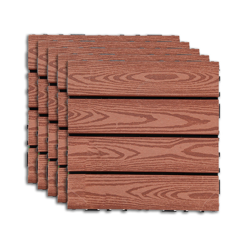 Outdoor Deck Tiles Striped Detail Composite Snapping Wooden Deck Tiles Light Coffee Clearhalo 'Home Improvement' 'home_improvement' 'home_improvement_outdoor_deck_tiles_planks' 'Outdoor Deck Tiles & Planks' 'Outdoor Flooring & Tile' 'Outdoor Remodel' 'outdoor_deck_tiles_planks' 7379199