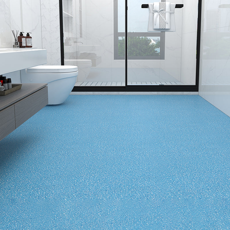 Modern Scratch Resistant Plastic floor Square Edge Floor Leather Blue 0.05" Clearhalo 'Flooring 'Home Improvement' 'home_improvement' 'home_improvement_vinyl_flooring' 'Vinyl Flooring' 'vinyl_flooring' Walls and Ceiling' 7379248