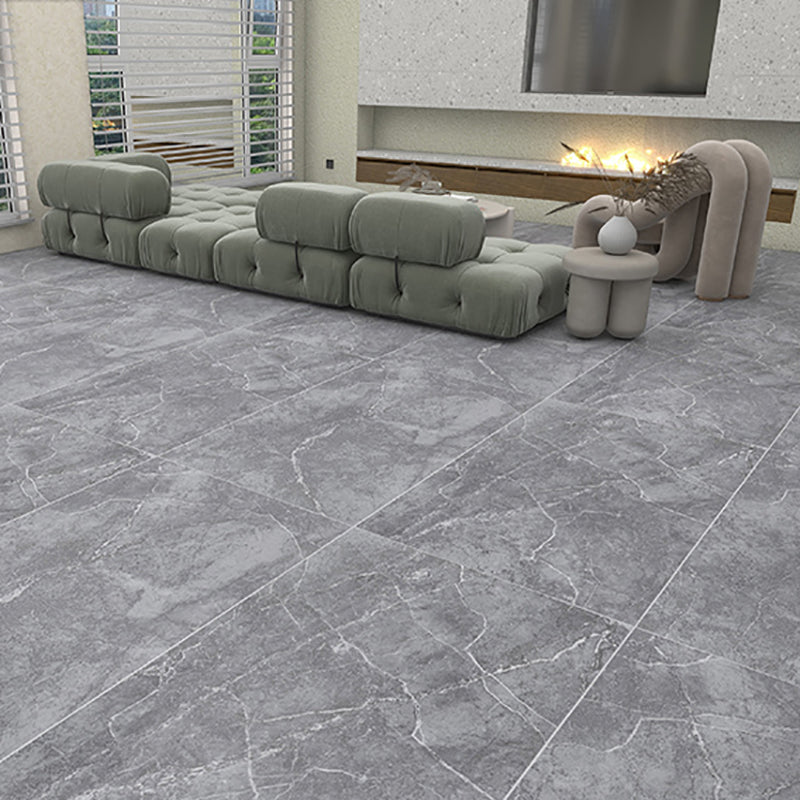 Modern Scratch Resistant Plastic floor Square Edge Floor Leather Dark Gray 0.05" Clearhalo 'Flooring 'Home Improvement' 'home_improvement' 'home_improvement_vinyl_flooring' 'Vinyl Flooring' 'vinyl_flooring' Walls and Ceiling' 7379266