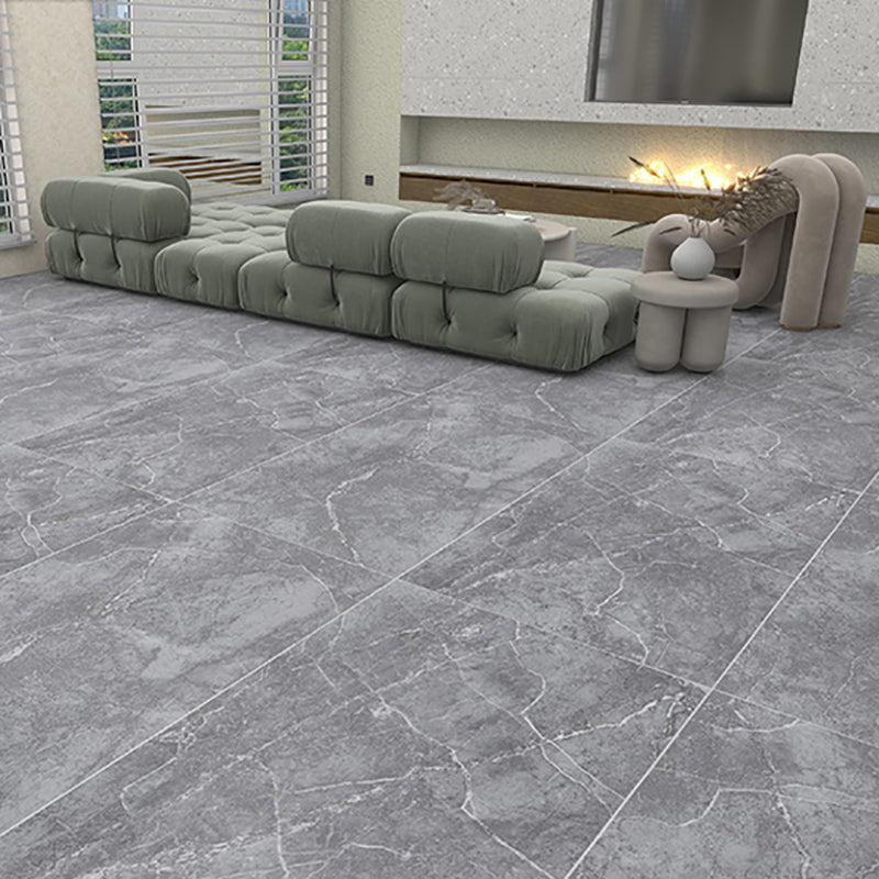 Modern Scratch Resistant Plastic floor Square Edge Floor Leather Dark Gray 0.07" Clearhalo 'Flooring 'Home Improvement' 'home_improvement' 'home_improvement_vinyl_flooring' 'Vinyl Flooring' 'vinyl_flooring' Walls and Ceiling' 7379272