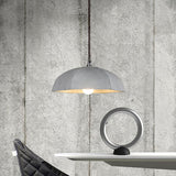 1 Bulb Umbrella Pendant Lighting Vintage Grey Cement Hanging Ceiling Lamp for Restaurant Clearhalo 'Ceiling Lights' 'Industrial Pendants' 'Industrial' 'Middle Century Pendants' 'Pendant Lights' 'Pendants' 'Tiffany' Lighting' 737936