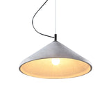 Cone Dining Room Ceiling Light Industrial Cement 1 Light Grey Pendant Lamp Fixture Grey Clearhalo 'Ceiling Lights' 'Industrial Pendants' 'Industrial' 'Middle Century Pendants' 'Pendant Lights' 'Pendants' 'Tiffany' Lighting' 737941