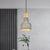 1-Bulb Jar Shape Pendant Light Kit Industrial Grey/Red/Blue Cement Hanging Ceiling Lamp with Wood Top Grey Clearhalo 'Ceiling Lights' 'Industrial Pendants' 'Industrial' 'Middle Century Pendants' 'Pendant Lights' 'Pendants' 'Tiffany' Lighting' 737967