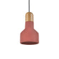 1-Bulb Jar Shape Pendant Light Kit Industrial Grey/Red/Blue Cement Hanging Ceiling Lamp with Wood Top Clearhalo 'Ceiling Lights' 'Industrial Pendants' 'Industrial' 'Middle Century Pendants' 'Pendant Lights' 'Pendants' 'Tiffany' Lighting' 737974