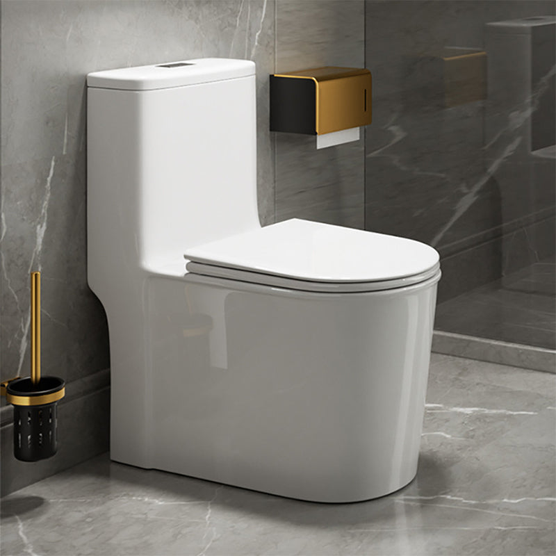 One Piece Toilet Modern Urine Toilet Floor Mounted Siphon Jet Toilet Bowl White 12" Clearhalo 'Bathroom Remodel & Bathroom Fixtures' 'Home Improvement' 'home_improvement' 'home_improvement_toilets' 'Toilets & Bidets' 'Toilets' 7379855