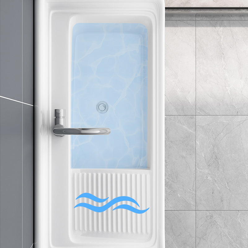 Bath Vanity Single Sink Metal Frame Grey Rectangular 2 Doors Freestanding Vanity Clearhalo 'Bathroom Remodel & Bathroom Fixtures' 'Bathroom Vanities' 'bathroom_vanities' 'Home Improvement' 'home_improvement' 'home_improvement_bathroom_vanities' 7379923