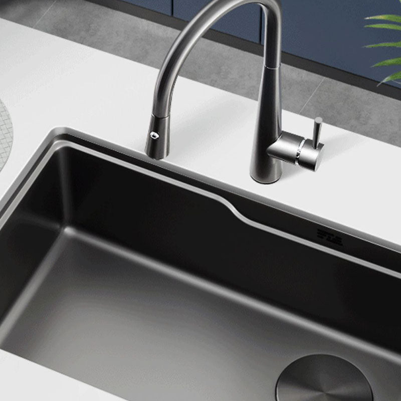 Stainless Steel Kitchen Sink Single Basin Kitchen Sink with Cutting-Board Clearhalo 'Home Improvement' 'home_improvement' 'home_improvement_kitchen_sinks' 'Kitchen Remodel & Kitchen Fixtures' 'Kitchen Sinks & Faucet Components' 'Kitchen Sinks' 'kitchen_sinks' 7380511