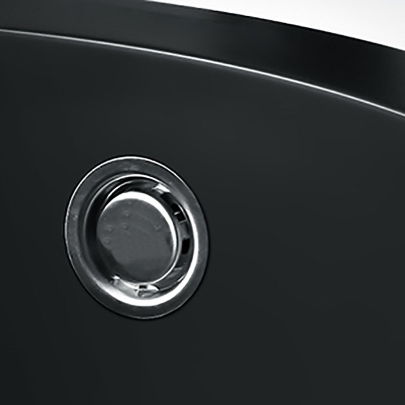 Quartz Kitchen Sink Round Single Basin Kitchen Sink with Drain Assembly Clearhalo 'Home Improvement' 'home_improvement' 'home_improvement_kitchen_sinks' 'Kitchen Remodel & Kitchen Fixtures' 'Kitchen Sinks & Faucet Components' 'Kitchen Sinks' 'kitchen_sinks' 7380537