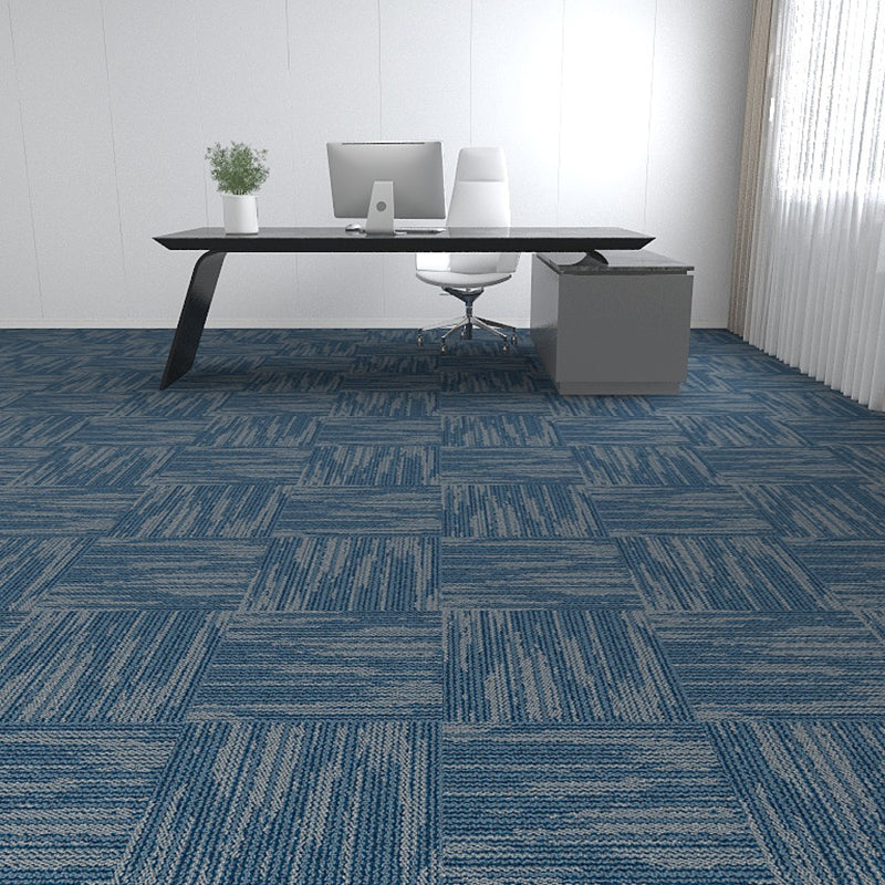 Modern Carpet Tiles Level Loop Self Adhesive Fire Resistant Tiles and Carpet Dark Blue 1 Set for Wallboard (32 Pieces * 1) Asphalt Clearhalo 'Carpet Tiles & Carpet Squares' 'carpet_tiles_carpet_squares' 'Flooring 'Home Improvement' 'home_improvement' 'home_improvement_carpet_tiles_carpet_squares' Walls and Ceiling' 7380621