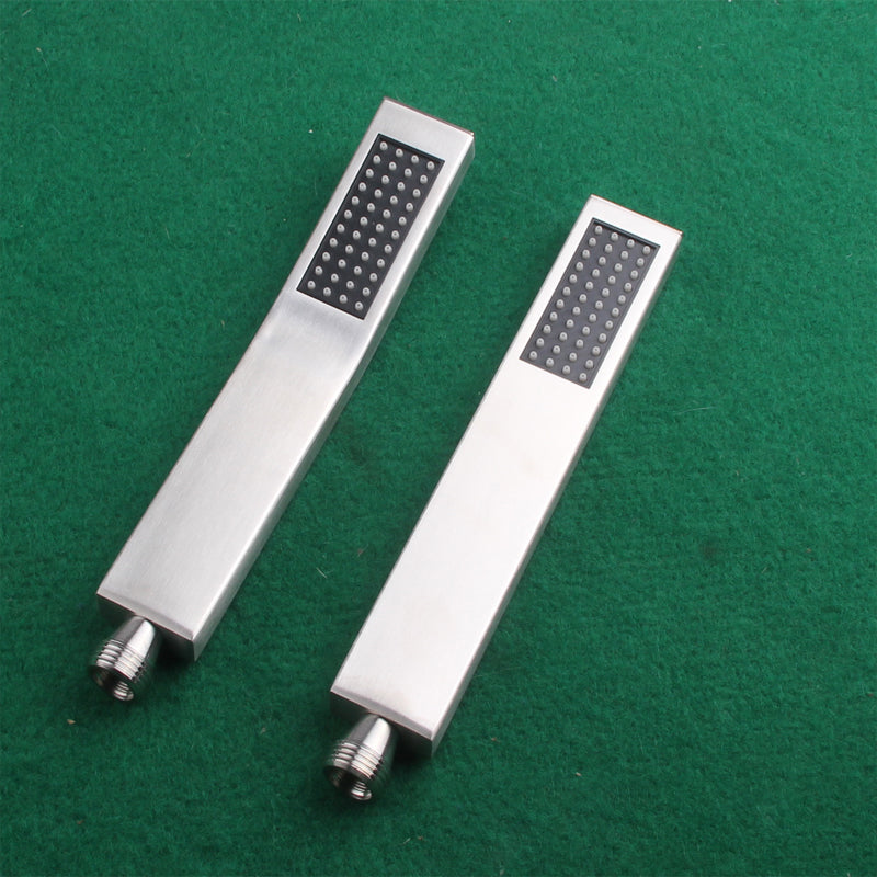 Simple Rectangle Shower Head 304 Stainless Steel Handheld Shower Head Clearhalo 'Bathroom Remodel & Bathroom Fixtures' 'Home Improvement' 'home_improvement' 'home_improvement_shower_heads' 'Shower Heads' 'shower_heads' 'Showers & Bathtubs Plumbing' 'Showers & Bathtubs' 7380662