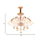 3/6 Heads Floral Ceiling Chandelier Traditional Gold Crystal Hanging Pendant Lamp for Bedroom Clearhalo 'Ceiling Lights' 'Chandeliers' Lighting' options 738071