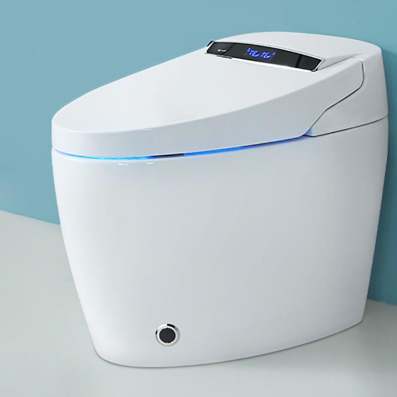 20" H Elongated Floor Mount Bidet Antimicrobial Smart Bidet Toilet Seat in White No Clearhalo 'Bathroom Remodel & Bathroom Fixtures' 'Bidets' 'Home Improvement' 'home_improvement' 'home_improvement_bidets' 'Toilets & Bidets' 7381011