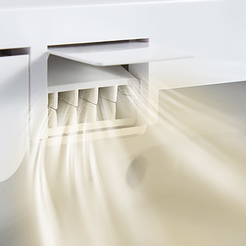 Elongated Wall Mounted Bidet 18.1" H Cotton White Smart Bidet with Warm Air Dryer Clearhalo 'Bathroom Remodel & Bathroom Fixtures' 'Bidets' 'Home Improvement' 'home_improvement' 'home_improvement_bidets' 'Toilets & Bidets' 7381032