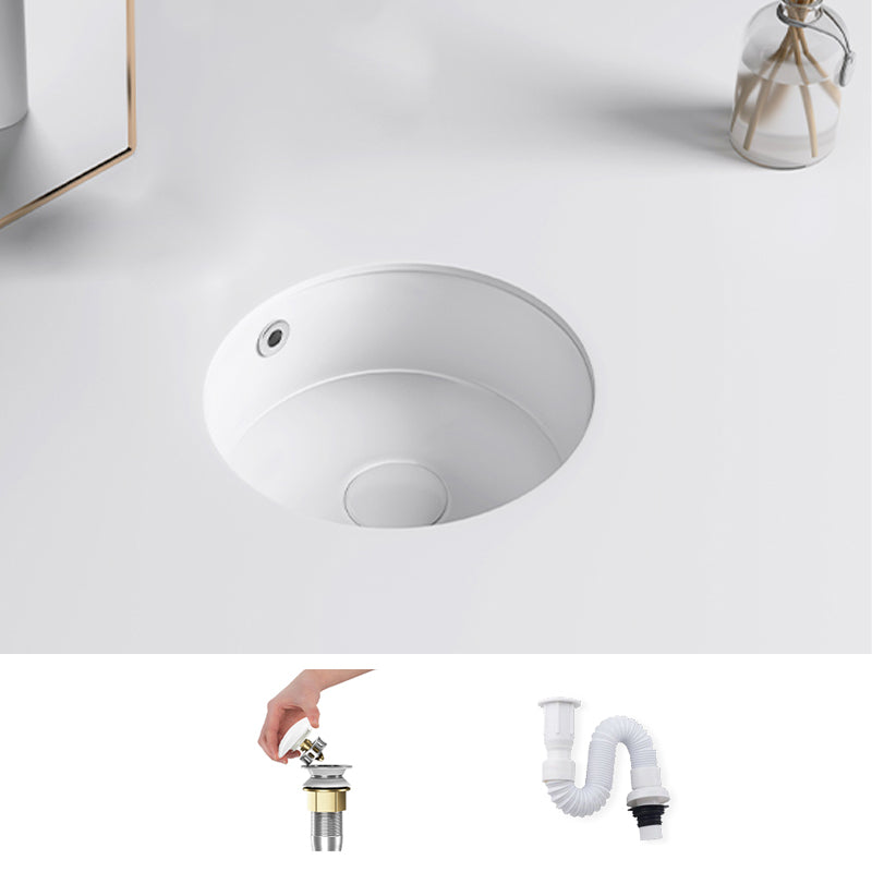 Classic Bathroom Sink Rectangular White Wash Stand with Pop-Up Drain 12"L x 12"W x 6"H Sink Circular Clearhalo 'Bathroom Remodel & Bathroom Fixtures' 'Bathroom Sinks & Faucet Components' 'Bathroom Sinks' 'bathroom_sink' 'Home Improvement' 'home_improvement' 'home_improvement_bathroom_sink' 7381250