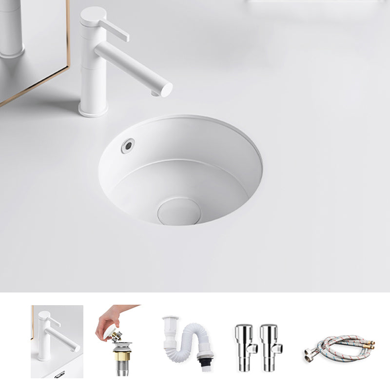 Classic Bathroom Sink Rectangular White Wash Stand with Pop-Up Drain 12"L x 12"W x 6"H Sink with Faucet Circular Clearhalo 'Bathroom Remodel & Bathroom Fixtures' 'Bathroom Sinks & Faucet Components' 'Bathroom Sinks' 'bathroom_sink' 'Home Improvement' 'home_improvement' 'home_improvement_bathroom_sink' 7381259