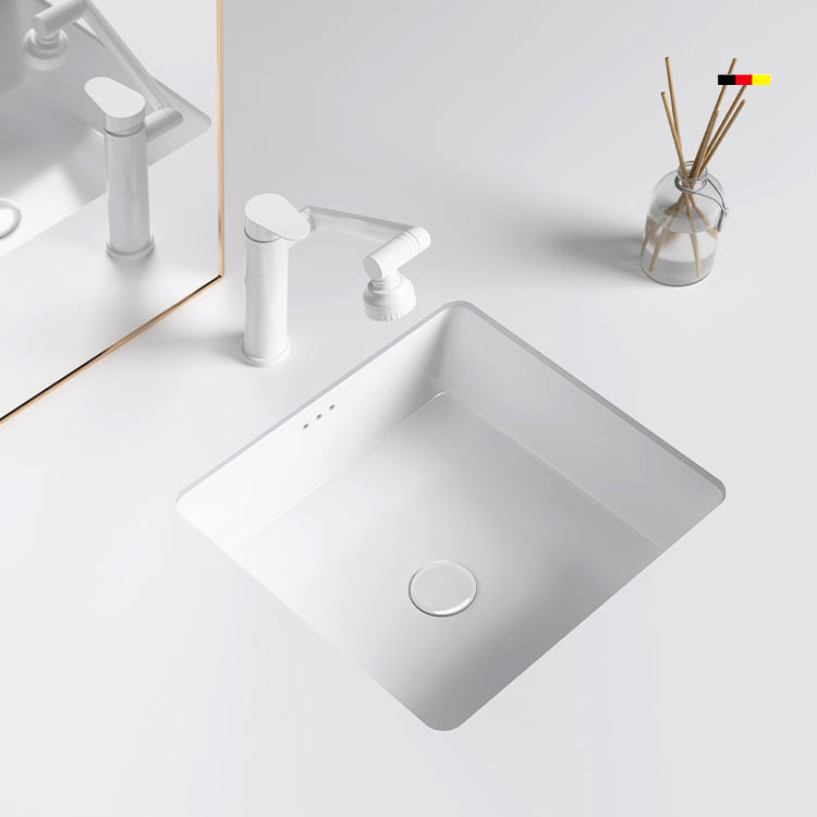 Classic Bathroom Sink Rectangular White Wash Stand with Pop-Up Drain Clearhalo 'Bathroom Remodel & Bathroom Fixtures' 'Bathroom Sinks & Faucet Components' 'Bathroom Sinks' 'bathroom_sink' 'Home Improvement' 'home_improvement' 'home_improvement_bathroom_sink' 7381261