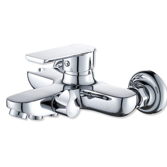 Popular Tub Filler Wall Mounted Lever Handle Fixed Tub Faucet Trim Clearhalo 'Bathroom Remodel & Bathroom Fixtures' 'Bathtub Faucets' 'bathtub_faucets' 'Home Improvement' 'home_improvement' 'home_improvement_bathtub_faucets' 7381313
