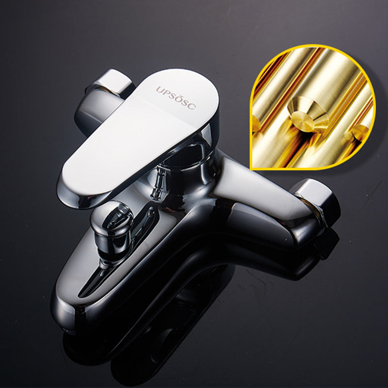 Tradition Fixed Bathtub Faucet Wall Mount Lever Handle Tub Faucet Clearhalo 'Bathroom Remodel & Bathroom Fixtures' 'Bathtub Faucets' 'bathtub_faucets' 'Home Improvement' 'home_improvement' 'home_improvement_bathtub_faucets' 7381324