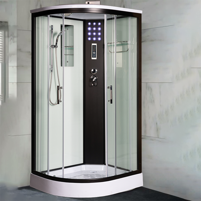 Rounded Shower Stall Framed Double Sliding White Shower Stall 39.4"L x 31.5"W x 82.7"H Left Clearhalo 'Bathroom Remodel & Bathroom Fixtures' 'Home Improvement' 'home_improvement' 'home_improvement_shower_stalls_enclosures' 'Shower Stalls & Enclosures' 'shower_stalls_enclosures' 'Showers & Bathtubs' 7381495