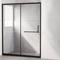 Semi-Frameless Shower Bath Door Single Sliding Shower Doors Tempered Black Clearhalo 'Bathroom Remodel & Bathroom Fixtures' 'Home Improvement' 'home_improvement' 'home_improvement_shower_tub_doors' 'Shower and Tub Doors' 'shower_tub_doors' 'Showers & Bathtubs' 7381719