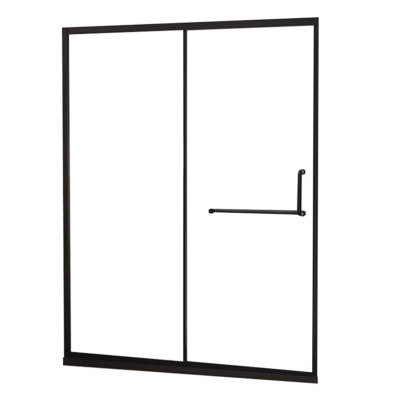 Semi-Frameless Shower Bath Door Single Sliding Shower Doors Tempered Clearhalo 'Bathroom Remodel & Bathroom Fixtures' 'Home Improvement' 'home_improvement' 'home_improvement_shower_tub_doors' 'Shower and Tub Doors' 'shower_tub_doors' 'Showers & Bathtubs' 7381727