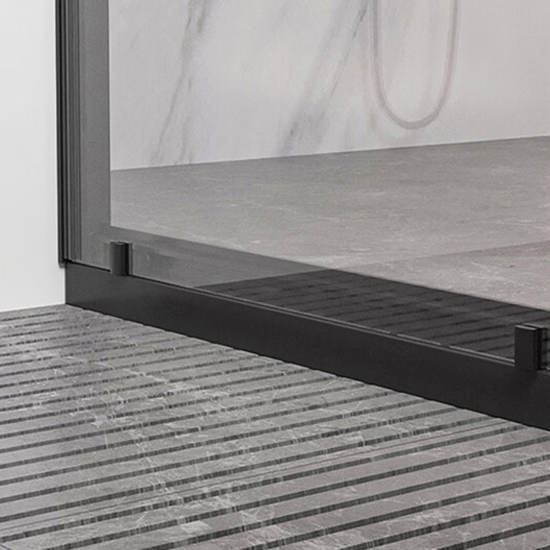 Semi-Frameless Shower Bath Door Single Sliding Shower Doors Tempered Clearhalo 'Bathroom Remodel & Bathroom Fixtures' 'Home Improvement' 'home_improvement' 'home_improvement_shower_tub_doors' 'Shower and Tub Doors' 'shower_tub_doors' 'Showers & Bathtubs' 7381732