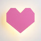 Pink Finish Heart Wall Lighting Lovely Wood LED Sconce Light for Baby Girls Bedroom Hallway Pink B Clearhalo 'Wall Lamps & Sconces' 'Wall Lights' Lighting' 73823