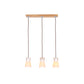 Milk Can Multi Ceiling Light Modernism White Glass 3 Lights Dining Room Hanging Lamp Kit in Wood Clearhalo 'Ceiling Lights' 'Modern Pendants' 'Modern' 'Pendant Lights' 'Pendants' Lighting' 738244