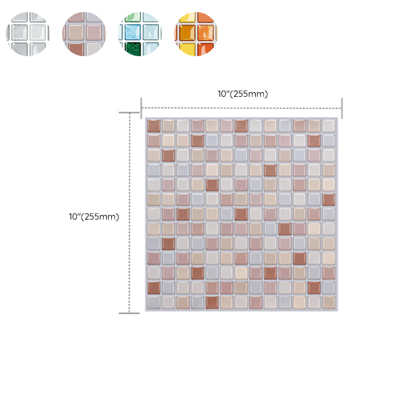 Pvc Tile Peel and Stick Tile Kitchen Waterproof Mosaic Backsplash Wall Tile Clearhalo 'Flooring 'Home Improvement' 'home_improvement' 'home_improvement_peel_stick_blacksplash' 'Peel & Stick Backsplash Tile' 'peel_stick_blacksplash' 'Walls & Ceilings' Walls and Ceiling' 7382891