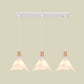 Acrylic Conical Multi Light Pendant Modernist 3 Heads White Suspension Lamp for Living Room Clearhalo 'Ceiling Lights' 'Modern Pendants' 'Modern' 'Pendant Lights' 'Pendants' Lighting' 738302