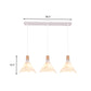 Acrylic Conical Multi Light Pendant Modernist 3 Heads White Suspension Lamp for Living Room Clearhalo 'Ceiling Lights' 'Modern Pendants' 'Modern' 'Pendant Lights' 'Pendants' Lighting' 738303