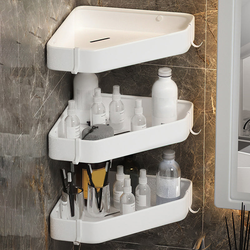 Black/White Bathroom Set Modern 1/2/3 - Piece Anti-rust Bath Shelf 13" White 3 Piece Set Clearhalo 'Bathroom Hardware Sets' 'Bathroom Hardware' 'Bathroom Remodel & Bathroom Fixtures' 'bathroom_hardware_sets' 'Home Improvement' 'home_improvement' 'home_improvement_bathroom_hardware_sets' 7383190