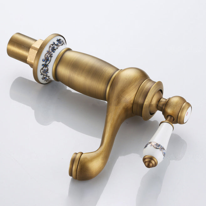 Farmhouse Wide Spread Bathroom Faucet Lever Handle Lavatory Faucet Clearhalo 'Bathroom Remodel & Bathroom Fixtures' 'Bathroom Sink Faucets' 'Bathroom Sinks & Faucet Components' 'bathroom_sink_faucets' 'Home Improvement' 'home_improvement' 'home_improvement_bathroom_sink_faucets' 7383311