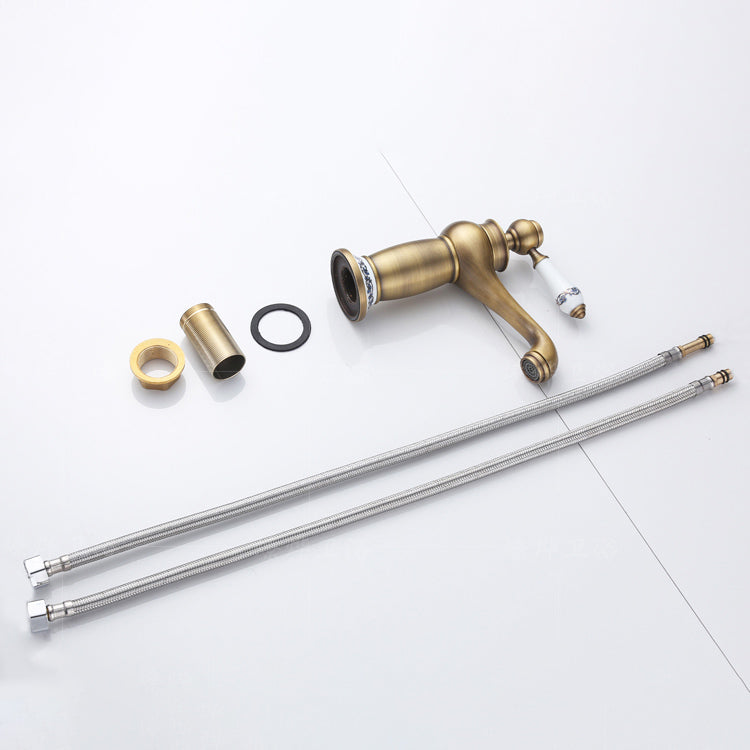 Farmhouse Wide Spread Bathroom Faucet Lever Handle Lavatory Faucet Clearhalo 'Bathroom Remodel & Bathroom Fixtures' 'Bathroom Sink Faucets' 'Bathroom Sinks & Faucet Components' 'bathroom_sink_faucets' 'Home Improvement' 'home_improvement' 'home_improvement_bathroom_sink_faucets' 7383313