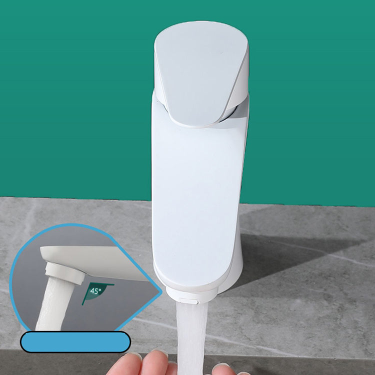 Circular Vessel Faucet Lever Handle Stainless Steel Bathroom Faucet with Water Hose Clearhalo 'Bathroom Remodel & Bathroom Fixtures' 'Bathroom Sink Faucets' 'Bathroom Sinks & Faucet Components' 'bathroom_sink_faucets' 'Home Improvement' 'home_improvement' 'home_improvement_bathroom_sink_faucets' 7383329