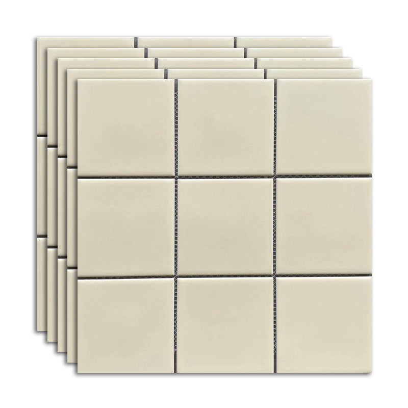 Ceramic Floor and Wall Tile Slip Resistant Floor and Wall Tile with Square Shape Beige Clearhalo 'Floor Tiles & Wall Tiles' 'floor_tiles_wall_tiles' 'Flooring 'Home Improvement' 'home_improvement' 'home_improvement_floor_tiles_wall_tiles' Walls and Ceiling' 7383376