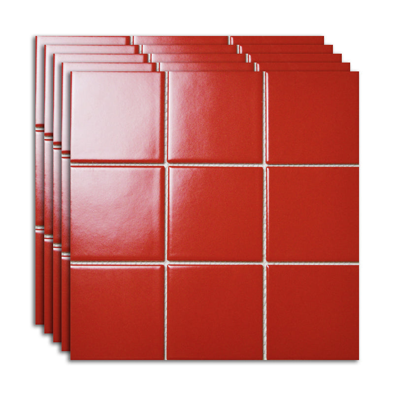 Ceramic Floor and Wall Tile Slip Resistant Floor and Wall Tile with Square Shape Red Clearhalo 'Floor Tiles & Wall Tiles' 'floor_tiles_wall_tiles' 'Flooring 'Home Improvement' 'home_improvement' 'home_improvement_floor_tiles_wall_tiles' Walls and Ceiling' 7383377