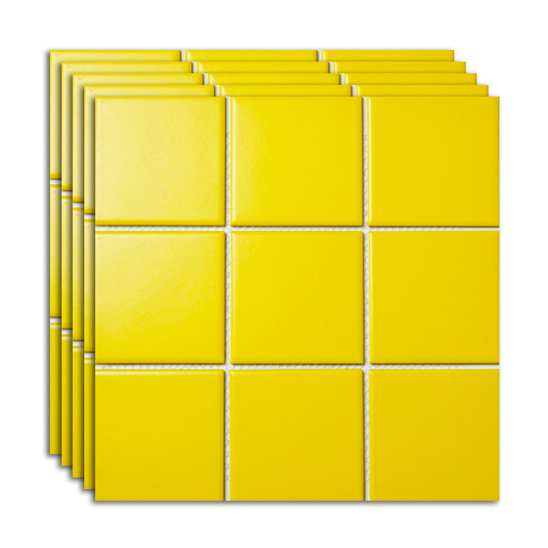 Ceramic Floor and Wall Tile Slip Resistant Floor and Wall Tile with Square Shape Yellow Clearhalo 'Floor Tiles & Wall Tiles' 'floor_tiles_wall_tiles' 'Flooring 'Home Improvement' 'home_improvement' 'home_improvement_floor_tiles_wall_tiles' Walls and Ceiling' 7383381
