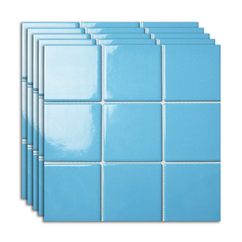 Ceramic Floor and Wall Tile Slip Resistant Floor and Wall Tile with Square Shape Blue Clearhalo 'Floor Tiles & Wall Tiles' 'floor_tiles_wall_tiles' 'Flooring 'Home Improvement' 'home_improvement' 'home_improvement_floor_tiles_wall_tiles' Walls and Ceiling' 7383383