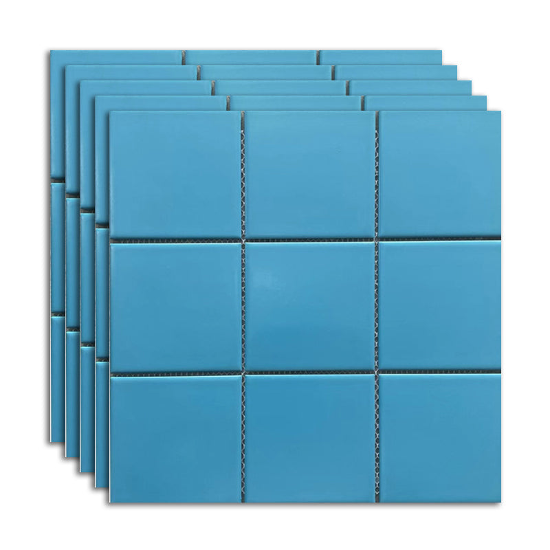 Ceramic Floor and Wall Tile Slip Resistant Floor and Wall Tile with Square Shape Lake Blue Clearhalo 'Floor Tiles & Wall Tiles' 'floor_tiles_wall_tiles' 'Flooring 'Home Improvement' 'home_improvement' 'home_improvement_floor_tiles_wall_tiles' Walls and Ceiling' 7383390