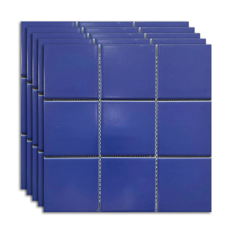 Ceramic Floor and Wall Tile Slip Resistant Floor and Wall Tile with Square Shape Dark Blue Clearhalo 'Floor Tiles & Wall Tiles' 'floor_tiles_wall_tiles' 'Flooring 'Home Improvement' 'home_improvement' 'home_improvement_floor_tiles_wall_tiles' Walls and Ceiling' 7383393