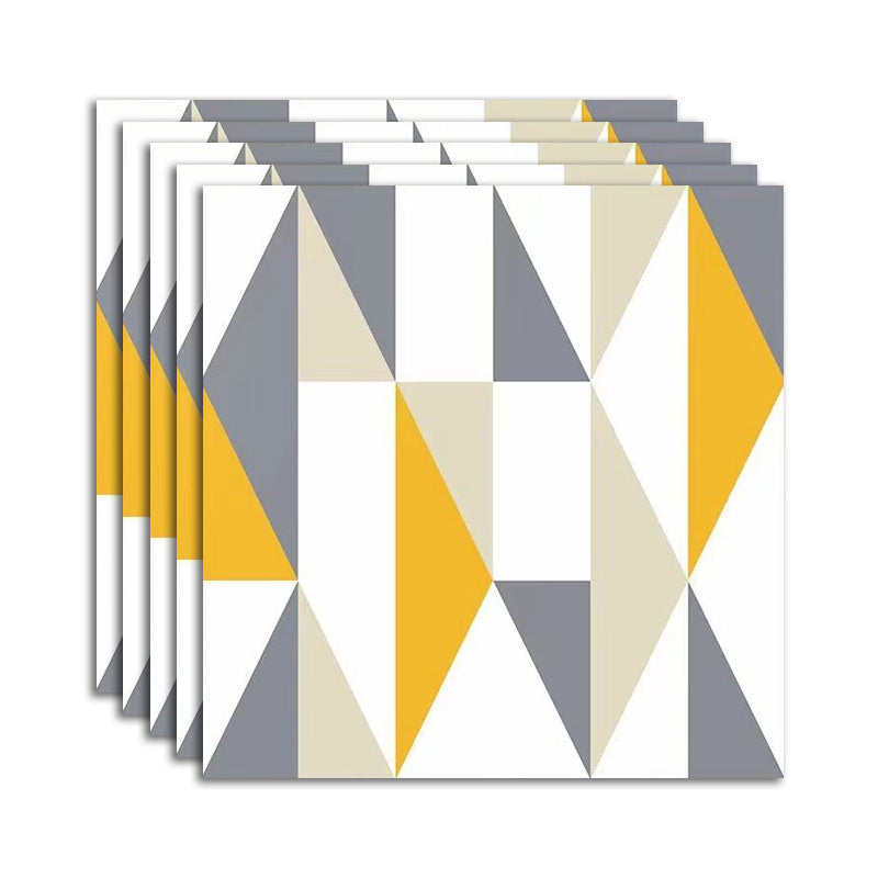 Ceramic Singular Tile Square Shape Floor and Wall Tile with Slip Resistance White-Yellow-Gray Clearhalo 'Floor Tiles & Wall Tiles' 'floor_tiles_wall_tiles' 'Flooring 'Home Improvement' 'home_improvement' 'home_improvement_floor_tiles_wall_tiles' Walls and Ceiling' 7383443
