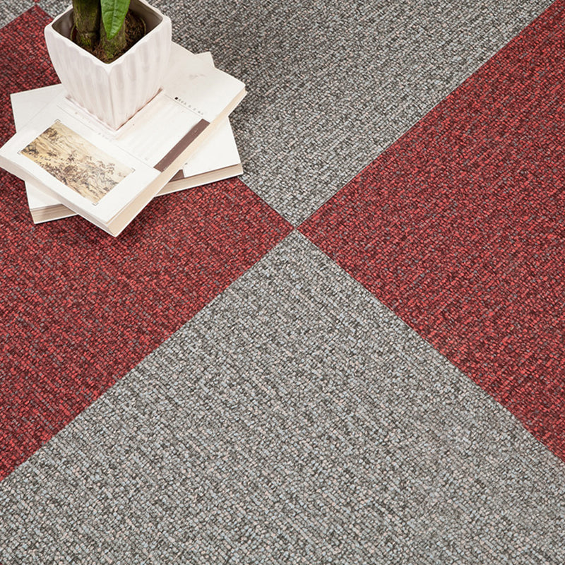 Water-resistant Plastic Floor Rectangular Fabric Look Square Edge Floor Tile Brick Red Clearhalo 'Flooring 'Home Improvement' 'home_improvement' 'home_improvement_vinyl_flooring' 'Vinyl Flooring' 'vinyl_flooring' Walls and Ceiling' 7383513