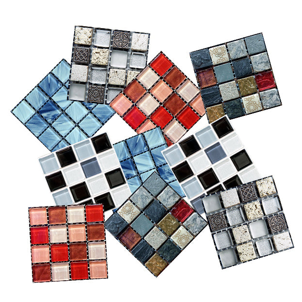 Mosaic Tile Peel and Stick Tile Kitchen Backsplash Peel and Stick Wall Tile Clearhalo 'Flooring 'Home Improvement' 'home_improvement' 'home_improvement_peel_stick_blacksplash' 'Peel & Stick Backsplash Tile' 'peel_stick_blacksplash' 'Walls & Ceilings' Walls and Ceiling' 7383534