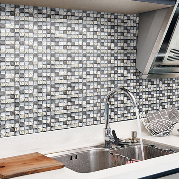 Mosaic Tile Peel and Stick Tile Kitchen Backsplash Peel and Stick Wall Tile Clearhalo 'Flooring 'Home Improvement' 'home_improvement' 'home_improvement_peel_stick_blacksplash' 'Peel & Stick Backsplash Tile' 'peel_stick_blacksplash' 'Walls & Ceilings' Walls and Ceiling' 7383539