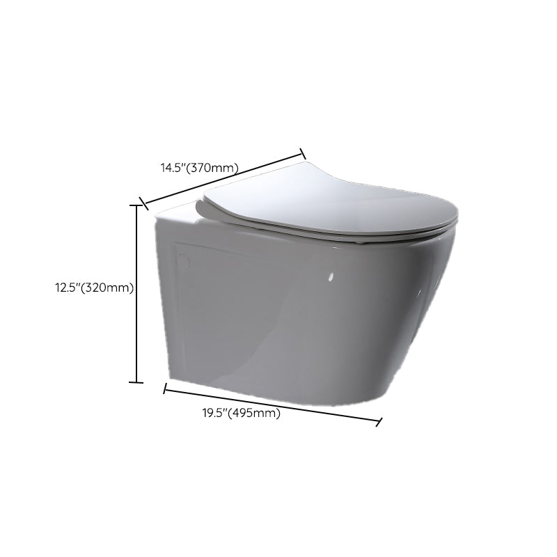 Modern Wall Mounted Flush Toilet White Toilet Bowl with Seat for Washroom Clearhalo 'Bathroom Remodel & Bathroom Fixtures' 'Home Improvement' 'home_improvement' 'home_improvement_toilets' 'Toilets & Bidets' 'Toilets' 7384430