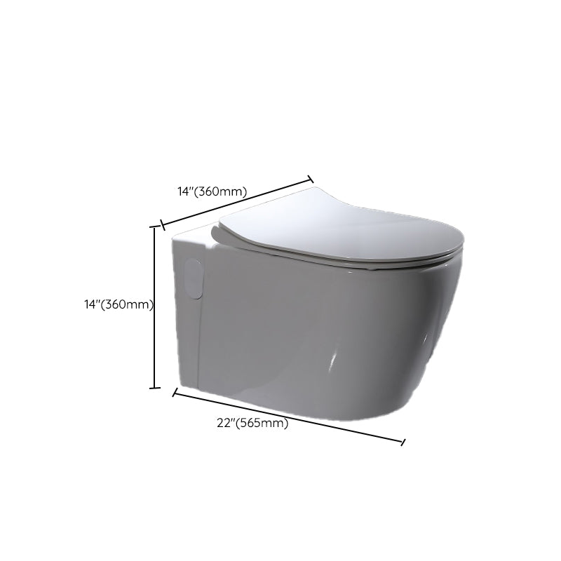 Modern Wall Mounted Flush Toilet White Toilet Bowl with Seat for Washroom Clearhalo 'Bathroom Remodel & Bathroom Fixtures' 'Home Improvement' 'home_improvement' 'home_improvement_toilets' 'Toilets & Bidets' 'Toilets' 7384431