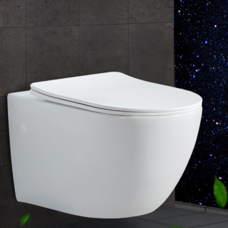 Contemporary Wall Hung Toilet Bowl White Seat Included Urine Toilet for Bathroom Clearhalo 'Bathroom Remodel & Bathroom Fixtures' 'Home Improvement' 'home_improvement' 'home_improvement_toilets' 'Toilets & Bidets' 'Toilets' 7384432