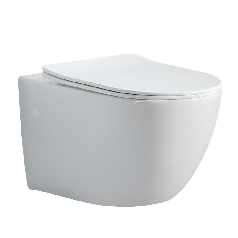 Contemporary Wall Hung Toilet Bowl White Seat Included Urine Toilet for Bathroom Clearhalo 'Bathroom Remodel & Bathroom Fixtures' 'Home Improvement' 'home_improvement' 'home_improvement_toilets' 'Toilets & Bidets' 'Toilets' 7384440