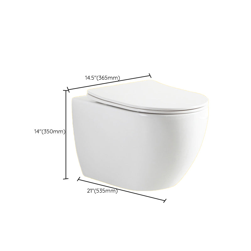 Contemporary Wall Hung Toilet Bowl White Seat Included Urine Toilet for Bathroom Clearhalo 'Bathroom Remodel & Bathroom Fixtures' 'Home Improvement' 'home_improvement' 'home_improvement_toilets' 'Toilets & Bidets' 'Toilets' 7384450